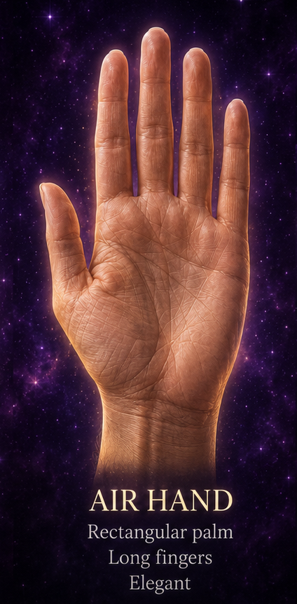 Air Hand — palmistry illustration
