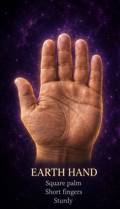 Earth Hand — palmistry illustration