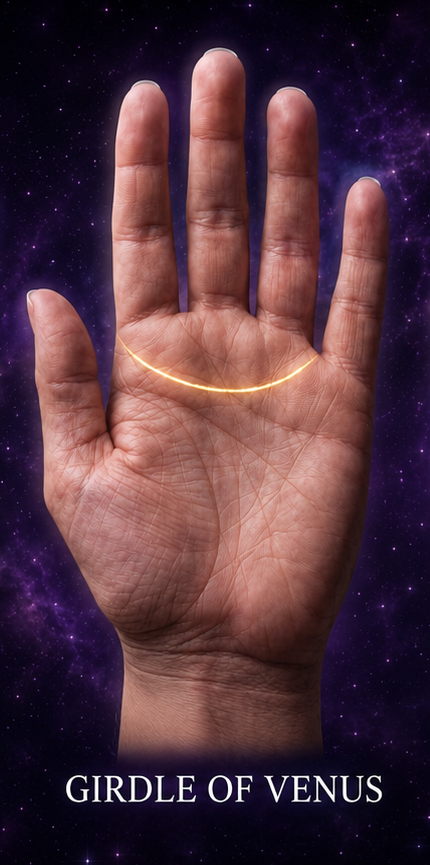 Girdle of Venus — palmistry illustration