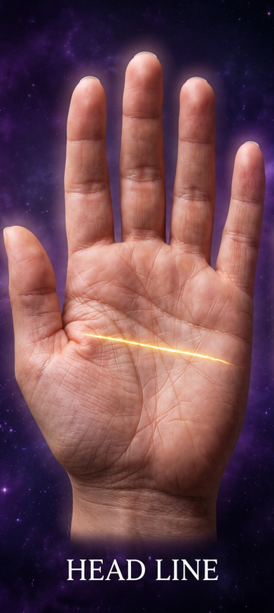 Head Line — palmistry illustration