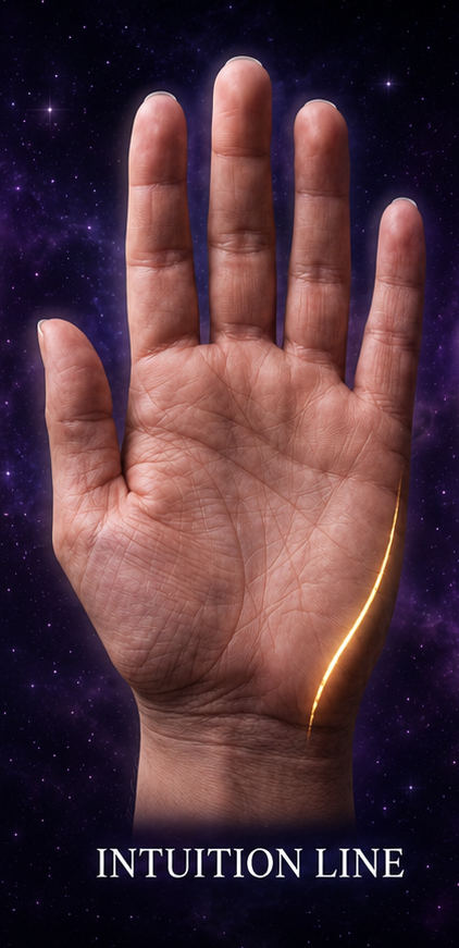 Intuition Line — palmistry illustration