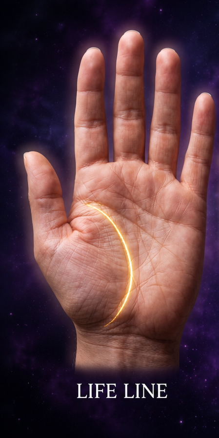 Life Line — palmistry illustration