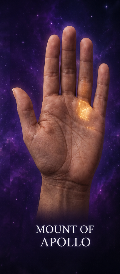 Mount of Apollo — palmistry illustration