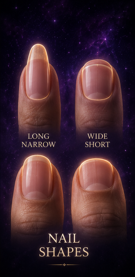 Nail Shapes — palmistry illustration