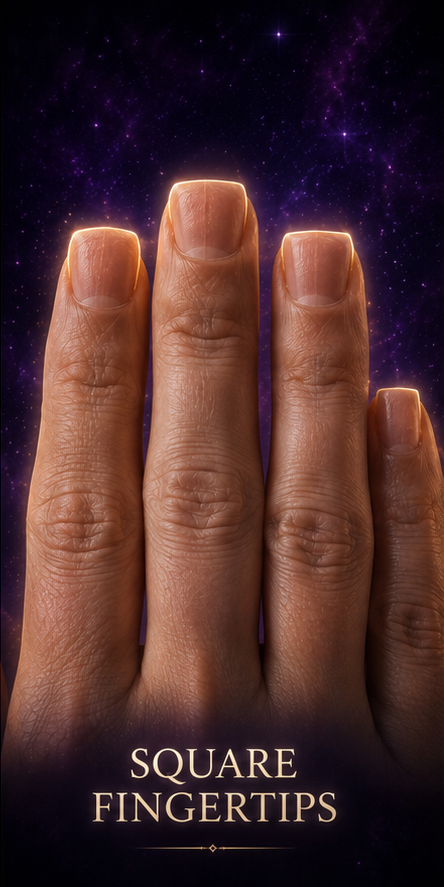 Square fingertips — palmistry