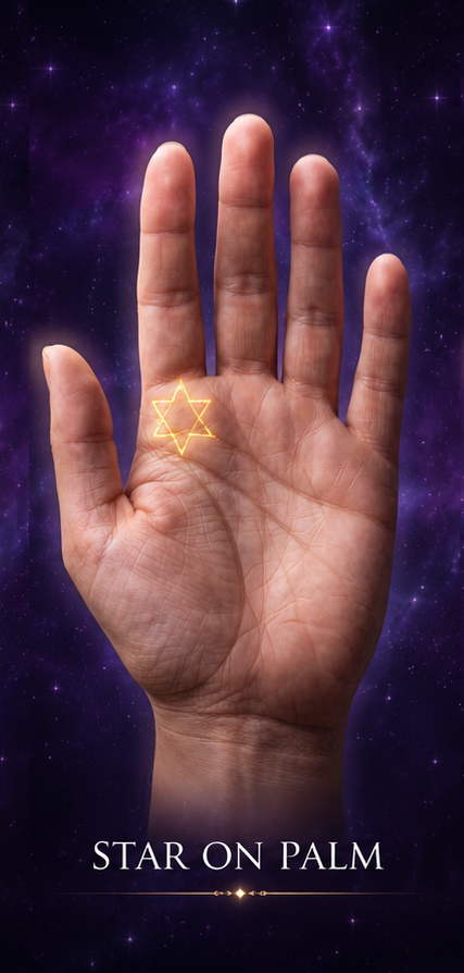 Stars on the Palm — palmistry illustration