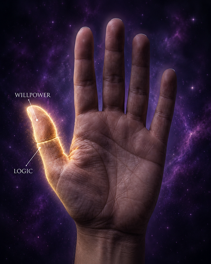 Thumb Reading — palmistry illustration