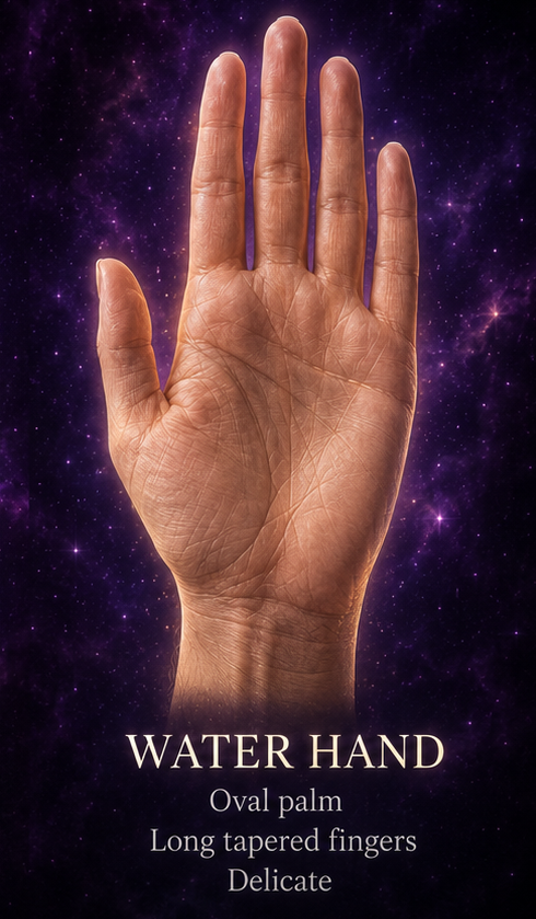 Water Hand — palmistry illustration